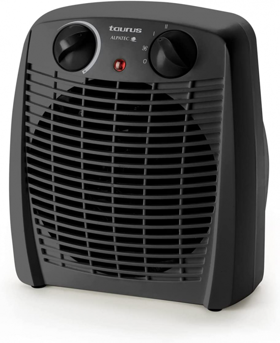 Calefactor Taurus GOBI, 2000W, vertical, 2 potencias, termostato, hasta 20 m2, negro